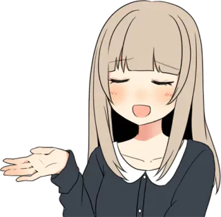 💁 Anime Mädchen, niedlich, Cartoon, kawaii, Gruß, Einladung whatsapp sticker