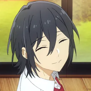 📚 Izumi Miyamura Horimiya anime, smiling, character, school, teenager telegram sticker