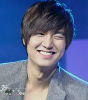 😉 Lee Min Ho korean actor, korean celebrity, man, wink, smile telegram sticker