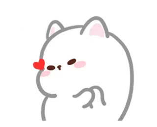 🥰 Katze, süß, Herz, Liebe, Tier, kawaii, Aufkleber telegram sticker