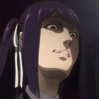 😈 Anime, Dessin animé, Femme, Expression faciale, Mème, Portrait telegram sticker