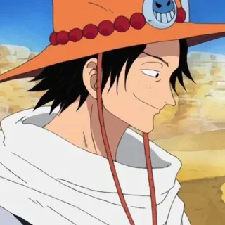 🗝️ Portgas D. Ace One Piece 애니메이션, 원피스, 포트거스 D 에이스, 에이스, 해적, 캐릭터 telegram sticker