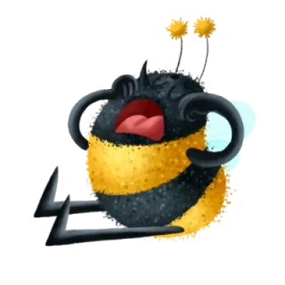 🤪 пчела, животное, насекомое, милый, мультфильм telegram sticker