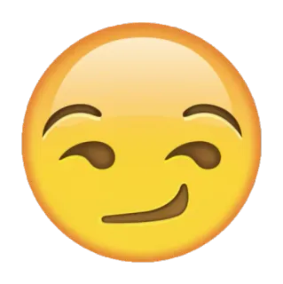 😏 emoji, smirk, face, yellow telegram sticker