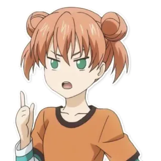 🤓 Anime, Mädchen, Stinkefinger, Beleidigend telegram sticker
