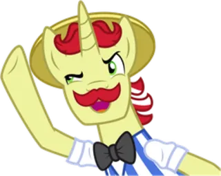 😏 pony, mustache, character, cartoon, animation, funny, horse telegram sticker
