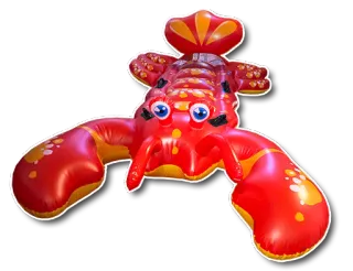 🦀 aragosta, gonfiabile, materassino piscina, rosso, animale, creatura marina telegram sticker