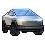 🎁 cybertruck, voiture, véhicule, futuriste, voiture électrique, automobile whatsapp sticker