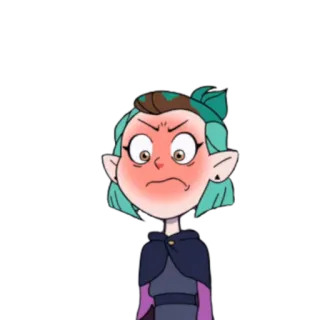 😡 Amity Blight The Owl House อมิตี้ ไบลท์, บ้านนกฮูก, โกรธ, การ์ตูน, แม่มด, ตัวละคร telegram sticker