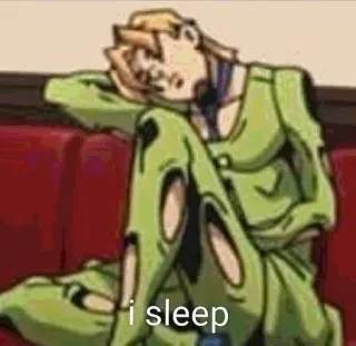 😴 i sleep сон, аниме, диван, усталый telegram sticker