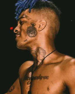 🖤 XXXTentacion rapper, musician, XXXTentacion, tattoo, music telegram sticker