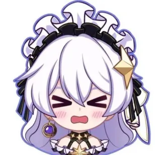 😫 Anime, Chibi, Meisje, Leuk, Expressie, Kawaii whatsapp sticker