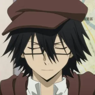 🍡 Ranpo Edogawa Bungou Stray Dogs anime, character, glasses, brown, ranpo edogawa, bungou stray dogs telegram sticker