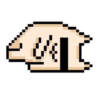 😎 Nghệ thuật pixel, Ngón giữa, Cử chỉ xúc phạm, Thô lỗ, Pixel telegram sticker