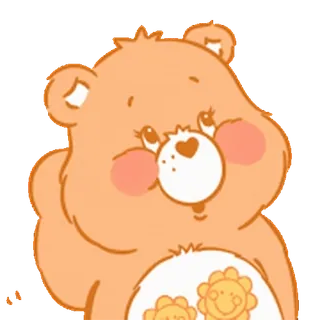 😊 Care Bear ケアベア, アニメ, 太陽, クマ whatsapp sticker