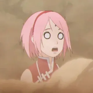 😒 Sakura Naruto anime, sakura haruno, naruto, shocked, anime girl, surprised, cartoon telegram sticker