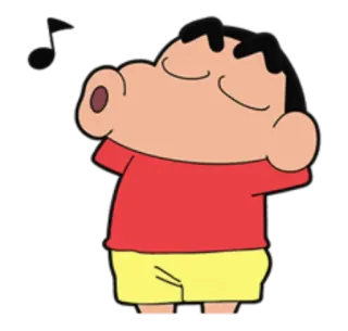 😙 Shin-chan Crayon Shin-chan Anime, Dibujos animados, Personaje, Crayon Shin-chan, Shin-chan, Nota musical telegram sticker