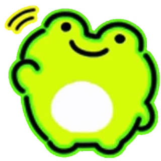 Neon Frog (@ShoutoEmoji) telegram emojis 👋