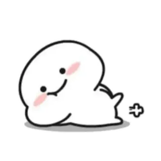 💨 fofo, desenho animado, branco, feliz, pum whatsapp sticker