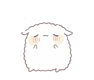 💘 fluffy, cute, sheep, animal, cartoon, kawaii, white telegram sticker