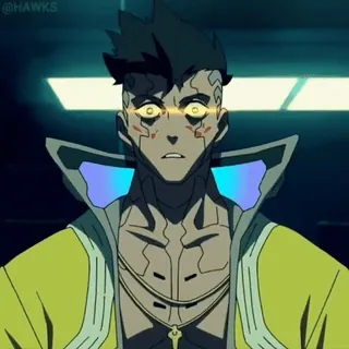 👿 David Martinez Cyberpunk Edgerunners Cyberpunk, Anime, David, Edgerunners, Przyszłość, Cybernetyka telegram sticker
