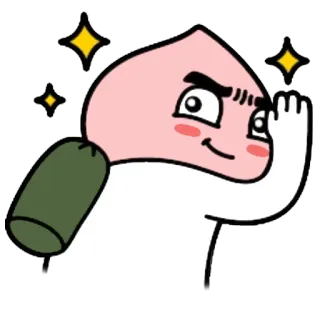 ✋ pêssego, fofo, brilho, feliz, fruta telegram sticker
