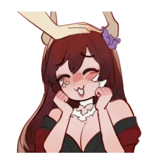 ☺️ อนิเมะผู้หญิง, การ์ตูน, ผู้หญิง, ดิจิทัลอาร์ต, ตบหัว, น่ารัก telegram sticker