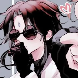 🌟 Anime, Personagem, Óculos, Luvas, Jaleco telegram sticker