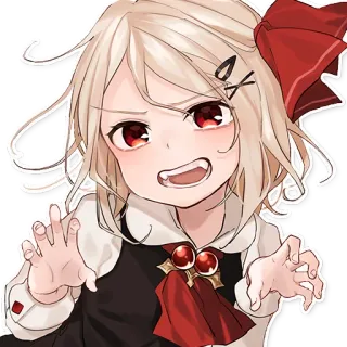 😸 Anime, Mangá, Garota, Personagem, olhos vermelhos telegram sticker
