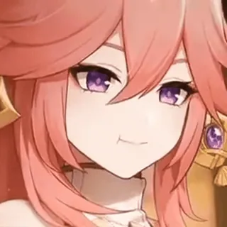 😋 Yae Miko Genshin Impact Anime, Spel, Yae Miko, Genshin Impact, Vos, Personage telegram sticker