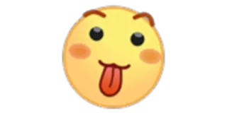 😜 emoji, face, tongue, funny, expression, sticker telegram sticker