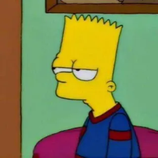 😒 Bart Simpson The Simpsons bart simpson, cartoon, charakter, simpsons, animation whatsapp sticker