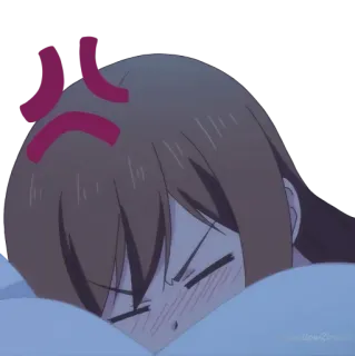 😤 angry, anime, sleepy, frustrated whatsapp sticker