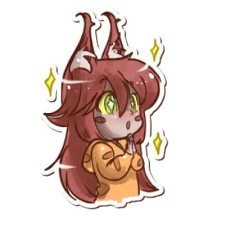 🤩 Anime, Manga, Kawaii, Niedlich, Chibi, Funkeln, Charakter, Digitale Kunst telegram sticker