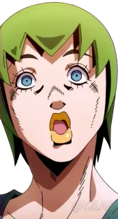 😯 Foo Fighters JoJo's Bizarre Adventure anime, manga, jojos bizarre adventure, foo fighters, stone ocean, character telegram sticker