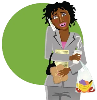 😨 femme d'affaires, occupée, employée de bureau, femme, stressée telegram sticker