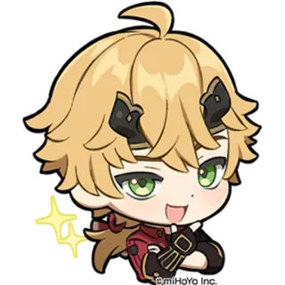 🎭 Thoma Genshin Impact Anime, Cartoon, Chibi, Genshin Impact, Thoma whatsapp sticker