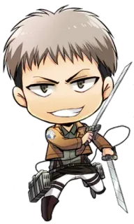 😁 Jean Kirschtein Attack on Titan Anime, Attack on Titan, Jean Kirschtein, Manga, Schwerter, Militär, Anime Charakter telegram sticker