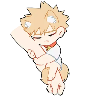 ❤️ Katsuki Bakugo My Hero Academia anime, bakugo, my hero academia, kat, chibi telegram sticker