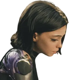 😔 Alita Alita: Battle Angel Cyberpunk, Androide, Cyborg, Robô, Garota, Anime, Mangá, Ficção Científica whatsapp sticker