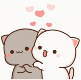 💞 chats, amour, mignon, coeurs, animaux, dessin animé telegram sticker