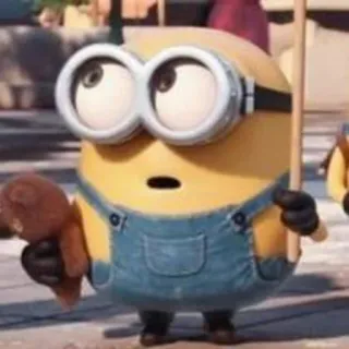 😳 Minion Despicable Me minion, cartoon, character, animated, yellow, goggles telegram sticker
