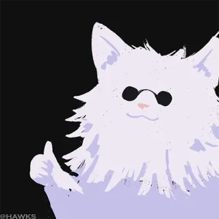👍 chat, animal, mignon, doigt d'honneur, impoli, illustration telegram sticker