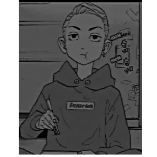 🍛 Supreme Anime, Personaggio, Supreme, Mangiare whatsapp sticker