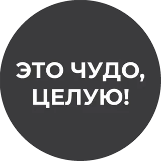 😘 ЭТО ЧУДО, ЦЕЛУЮ! текст, русский, поцелуй, цитата telegram sticker