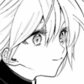 📂 Anime, Manga, Anak laki-laki, Seni, Hitam putih, Foto wajah, Sketsa telegram sticker