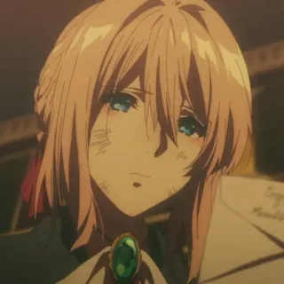 ✨ Violet Evergarden Anime, Ragazza, Triste, Lettera, Violet Evergarden telegram sticker