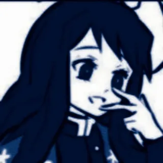 ✉️ dziewczyna anime, obraźliwy gest, niegrzeczny, postać, naklejka telegram sticker