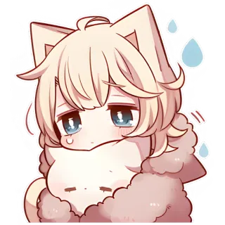 🥲 Anime, Kawaii, Mignon, Pleurs, Émotionnel telegram sticker
