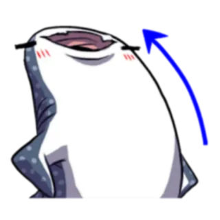 😎 Tiburón ballena, animal, lindo, dibujos animados telegram sticker